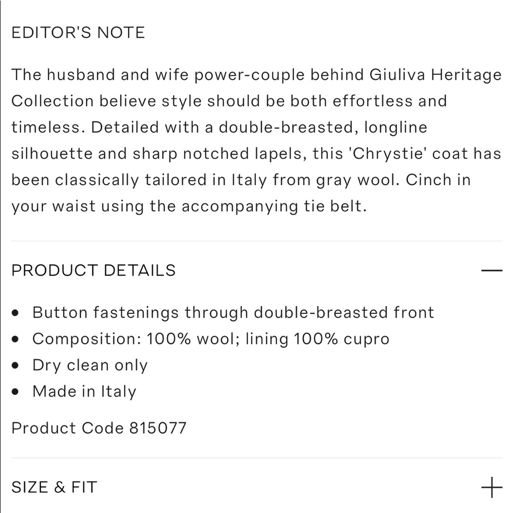 Giuliva heritage Christie wool trench coat it38 0 - Picture 6 of 8